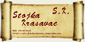 Stojka Krasavac vizit kartica